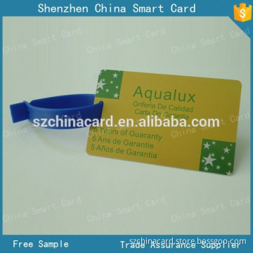 4C printing standard size window punched hard pvc luggage tag with clear sigature panel